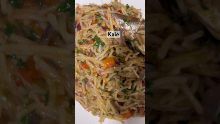 Spaghetti with kale #cooking #delicious