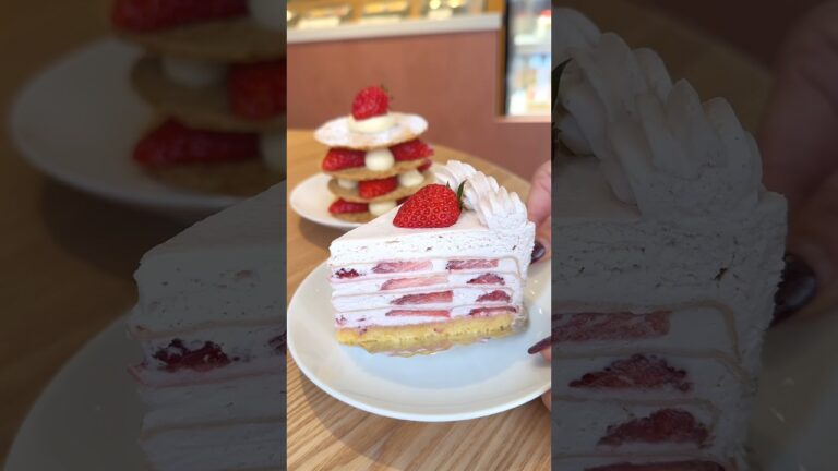 何層にもイチゴを挟んだミルクレープ！濃厚クリームと甘いイチゴの組み合わせがたまらない【いちびこ：新宿】