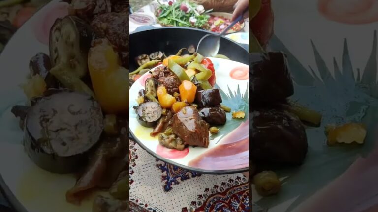 Rural Style Cooking Of Lamb and Fresh Vegetables in a Peaceful Village ♧ Cooking Vlog