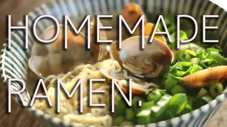 生姜たっぷりあさりラーメン  (一人分の材料で作る美味しいレシピ) creative cookery ramen