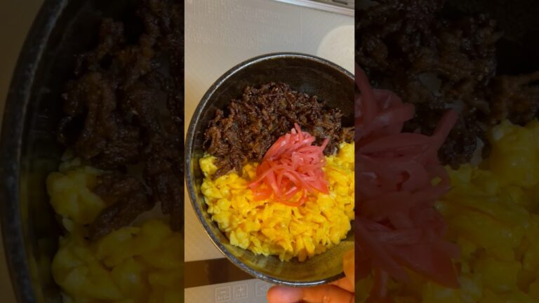 【牛そぼろ丼】箸がとまりません#shorts