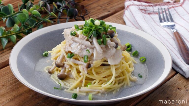 【ツナときのこの和風パスタ】白だしで簡単！レンジで作る ♪しめじ、舞茸、えのきときのこたっぷり！ツナ缶が味の決めて｜macaroni（マカロニ）
