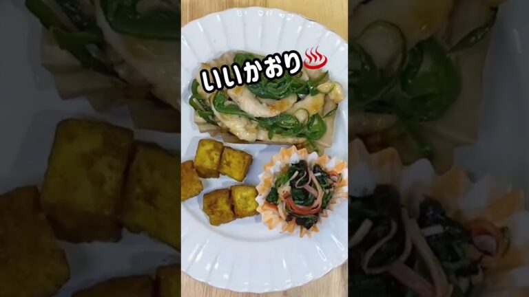 万能！鶏胸肉でチンジャオロース風？！1食200円節約弁当その2【冷凍作り置き弁当#6 day2】　#Shorts