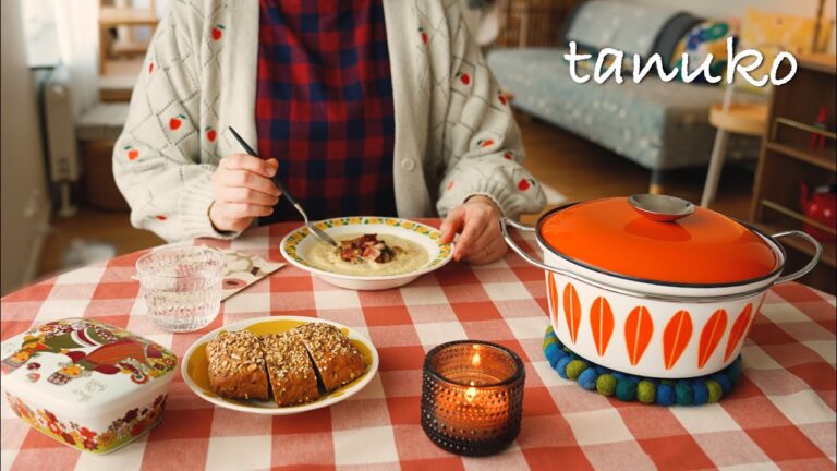 北欧の冬じたく🍂 森の散歩と旬を味わうほっこりスープ作り