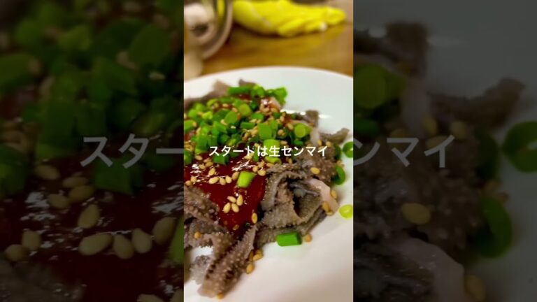 鶴橋ガード下ホルモンパート1アゴと上ミノたまらんかったー
