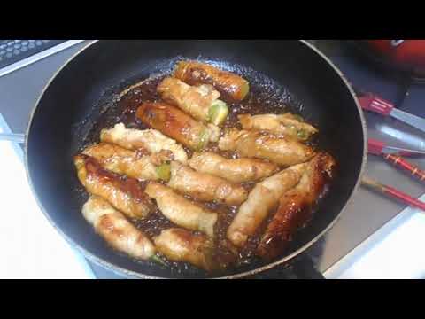 🐽肉巻き野菜＆キノコの照り焼き：全編