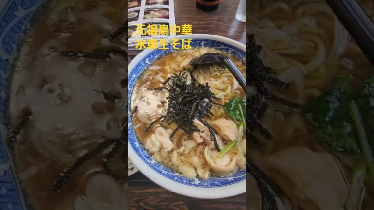 元祖鳥中華　水車生そば　天童山形【ちんあなご】