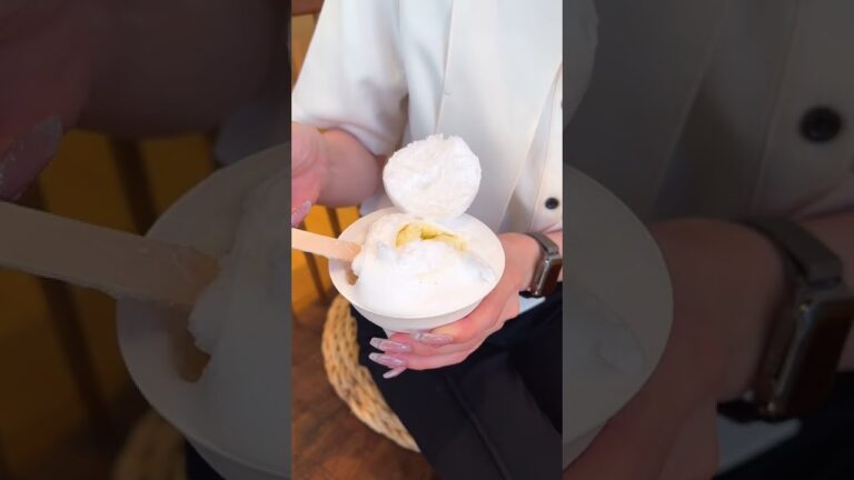 賞味期限30分の作りたて生マシュマロ！中にバニラアイスとカスタードも入ってた🍨 #福岡グルメ