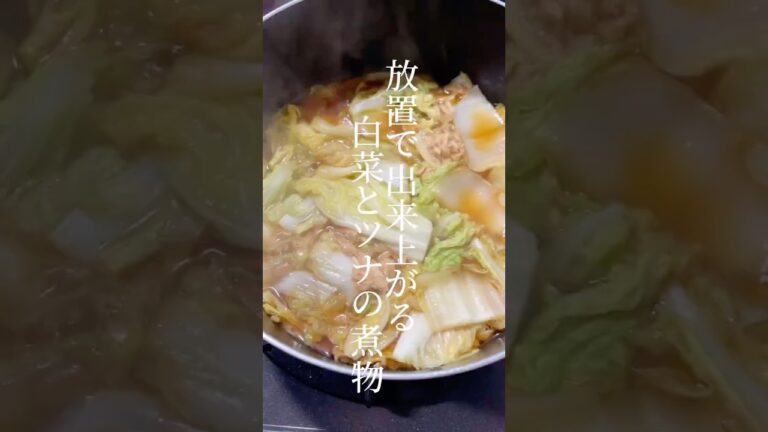 詳しいレシピはコメント欄へ💬 #白菜の煮物 #白菜レシピ #ツナ缶レシピ  #放置料理