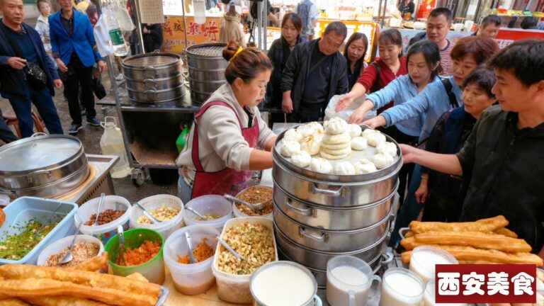 中國千年古都‘’西安‘’，1300萬人早餐都吃什麼？遍地美食 流連忘返！