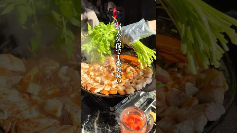 今韓国で人気絶頂！新大久保で1番美味いミナリサムギョプサル！#東京グルメ