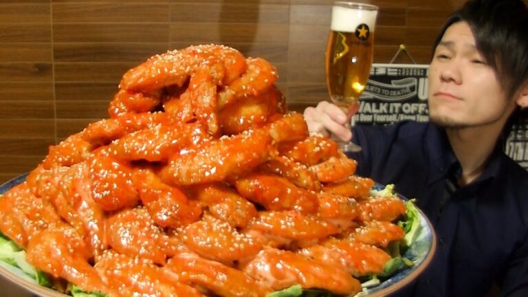 【大食い】手羽先の唐揚げ100本～ピリ辛！簡単で安くて美味しいおつまみ！～