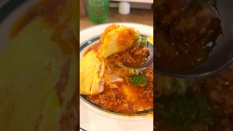 【トロトロ】トマトソースオムライスがうますぎた◎ #japan #vlog #kobe #神戸 #オムライス #pagot
