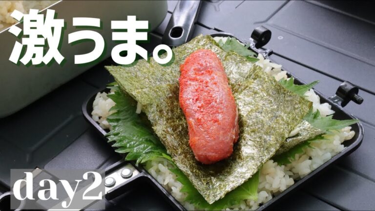 【キャンプ飯】※うますぎ注意‼ホットサンドメーカーで作る焼きおにぎらず【簡単おすすめ】