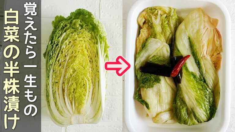 白菜半株漬け(発酵漬け)・ほどよい酸味と旨味が美味しい白菜漬け・家庭用食べきりサイズでお手軽・作り置き