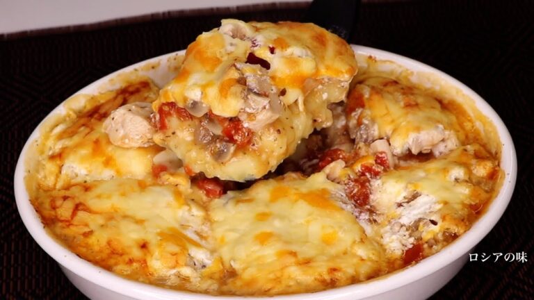 マッシュポテトとチキンのオーブン焼きの作り方。