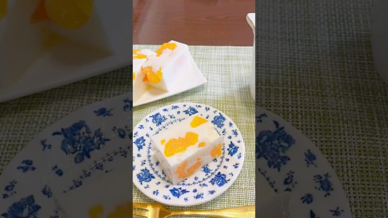 #レンジで簡単みかん牛乳寒天#みかん牛乳寒天#牛乳寒天#レンジで簡単#材料4つ#かんたん美味しい #かんたんおやつ#夏のスイーツ