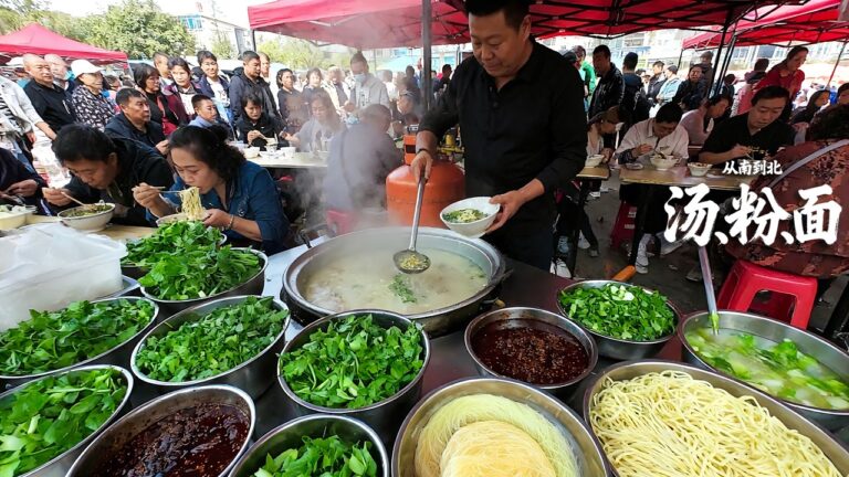 36碗火辣暴击：从云南小黄牛米线到山西饸饹｜豆花米线｜羊肉粉｜荞麦面｜凉粉，中国碳水修罗场！嗦遍中国隐藏的面条&粉汤！
