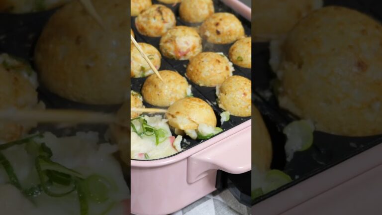 【カリっとろっ食感が旨すぎる！】米粉たこ焼きの作り方 # #recipe #cooking #料理