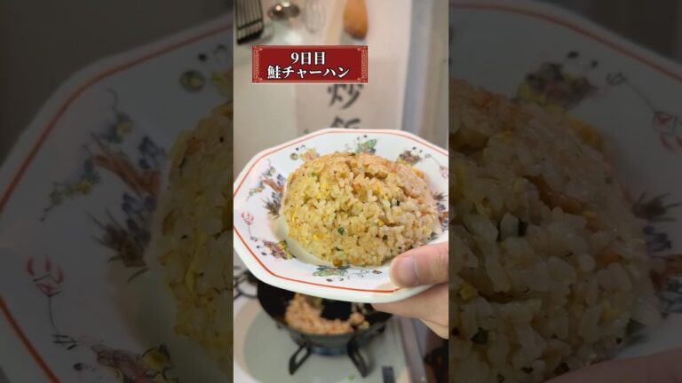 【9日目鮭チャーハン】100日後にパラパラなチャーハンを作る人