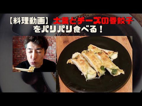 【料理動画】大葉とチーズの巻餃子をパリパリ食べる！