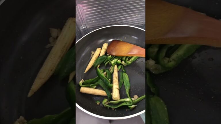 箔のある暮らしシリーズ（ヤングコーンとピーマン🫑炒め）仕上げは箔❣️