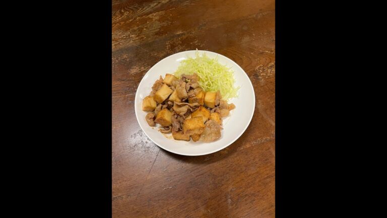 豚生姜焼きin厚揚げ #shorts