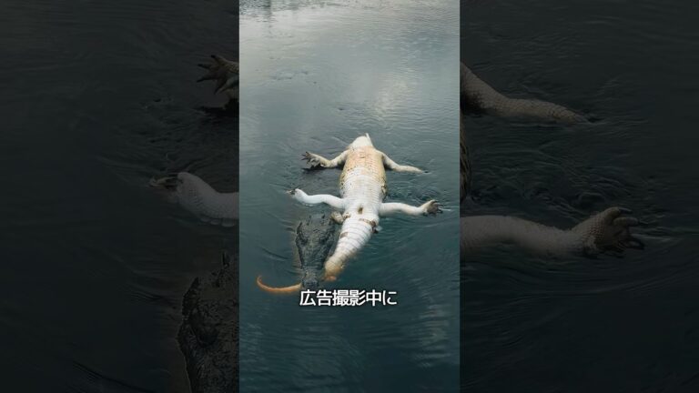 偶然映ったワニ