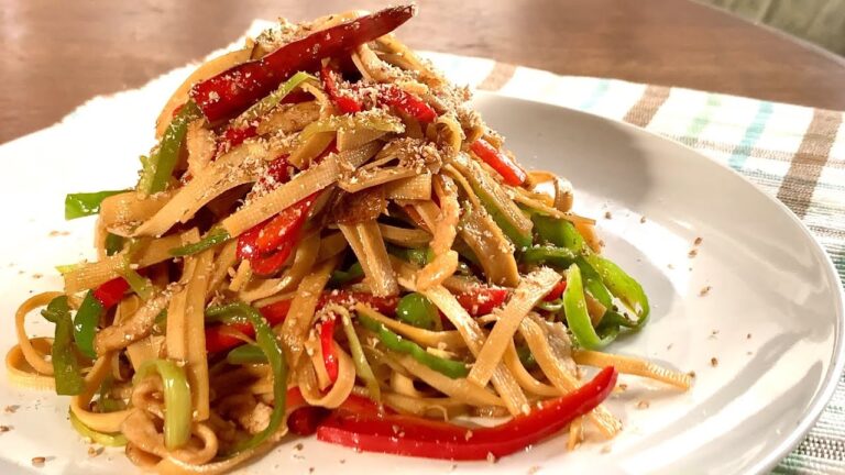 ガッツリ食べられるのに罪悪感なし！【豆干絲炒（干し豆腐の細切り炒め）】本当に美味しい豆腐干