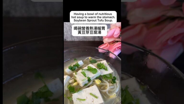 喝碗營養熱湯暖胃「黃豆芽豆腐湯」Soybean Sprout Tofu Soup. #熱湯 #巷弄秘廚 #豆腐 #黃豆 #hotsoup #soybeans #tofu #capcut #shorts
