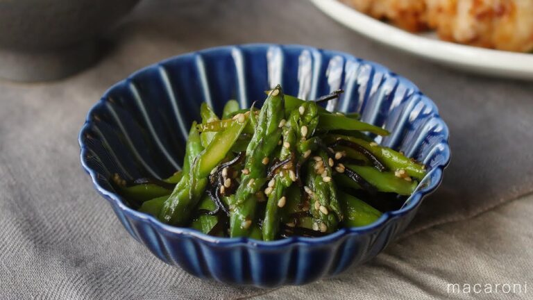 塩昆布で超簡単！アスパラナムルのレシピ作り方