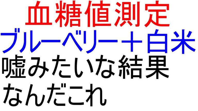 【 血糖値 】ブルーベリーと白米で血糖値測定。かなり抑制できました