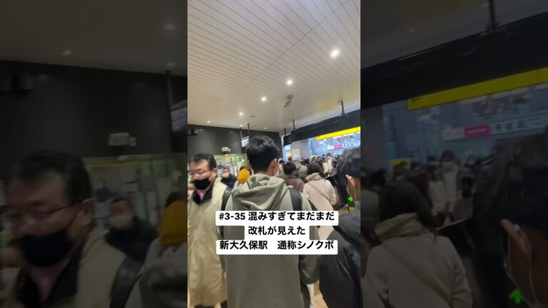 #3-36 混みすぎてまだまだ改札が見えた新大久保駅　通称シノクボ