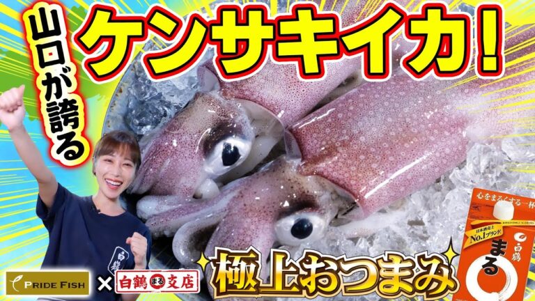 【魚屋の森さん】極上のケンサキイカを豪快に捌く！刺身にバター焼き、ピリ辛ユッケと合わせた特製二色丼まで！まるとの相性⭕で笑顔が止まらない！【PRIDE FISH】