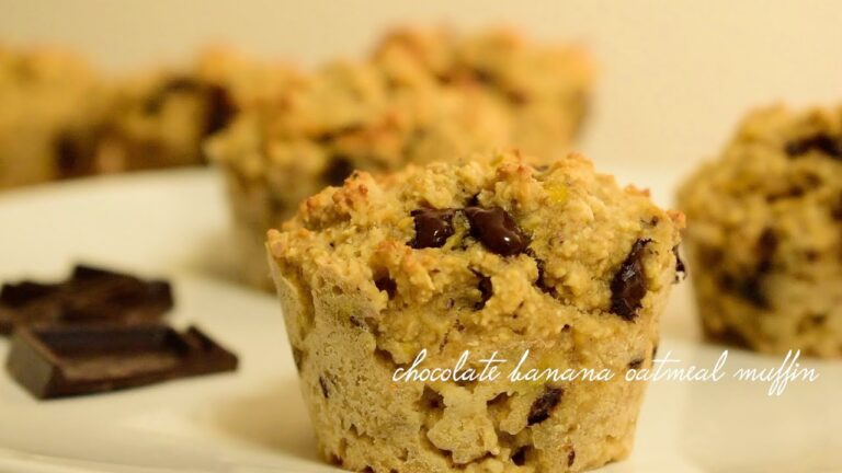 【オートミール】チョコレートバナナオートミールマフィン  ｜chocolate banana oatmeal muffin【小麦粉・卵・乳製品不使用】