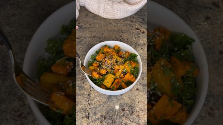 Roasted Hot Honey Sweet Potatoes, Squash, & Kale