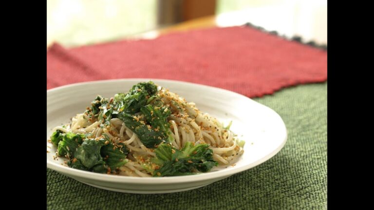 レタス外葉のニンニクマヨ・スパゲティ