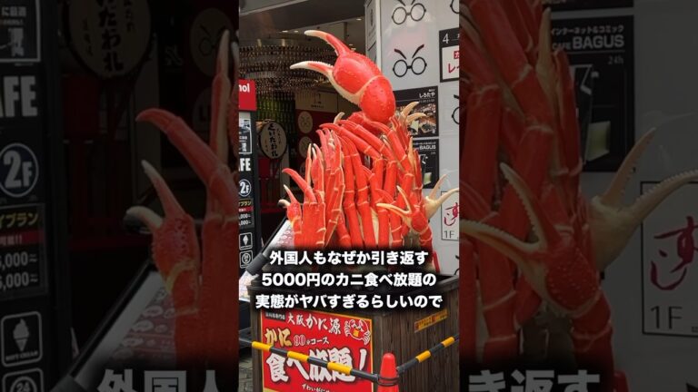 外国人も引き返す5000円のカニ食べ放題の実態がヤバすぎるんだけどwww　#shorts #イケメン