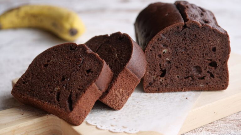 めちゃうま♡米粉チョコバナナパウンドケーキ☆グルテンフリー | Gluten-free Rice flour chocolate banana cake