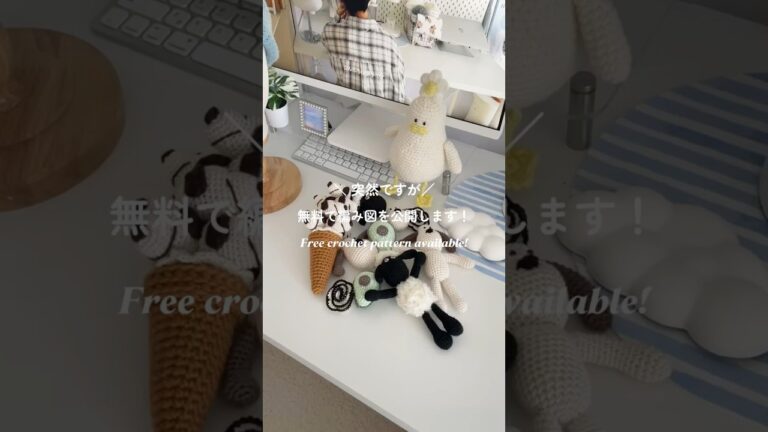 無料編み図を公開しました🌸 #crochet #かぎ針編み #knitting #編み物 #crochetfreepattern #編み図 #無料編み図