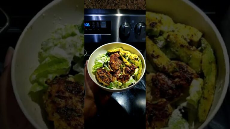 Lemon Pepper Chicken,Romaine Lettuce, (Caesar Salad) Pan Seared Avocado