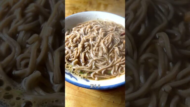 ゆでるどん兵衛 太そばで花巻 #shorts