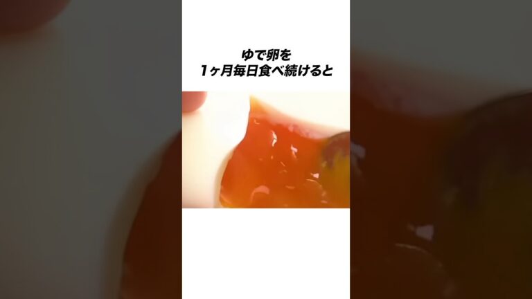 ゆで卵を毎日食べ続けると体に信じられないことが起きる