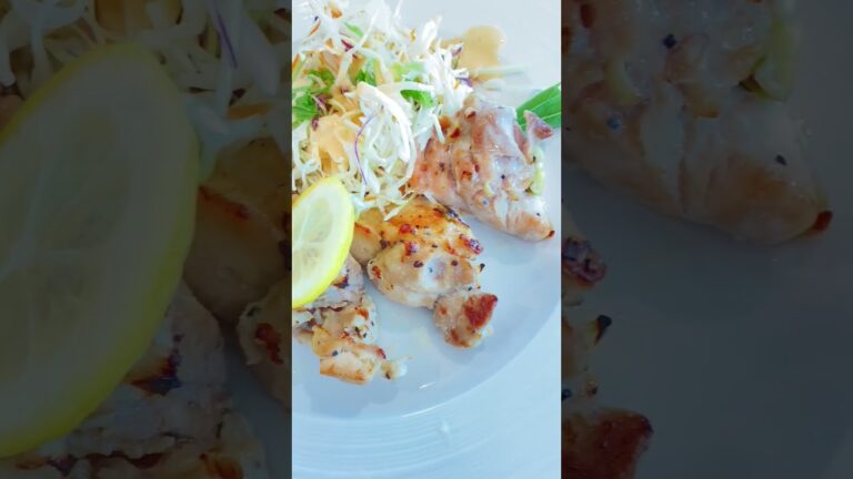 鶏肉のねぎ塩レモン焼　修正したので出し直しました、いいねしてくれた方すみません&ありがとうございますGrilled chicken with green onions, salt and lemon