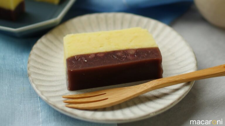 和菓子デビュー♪しっとり 2層の 芋 ようかん のレシピ 作り方