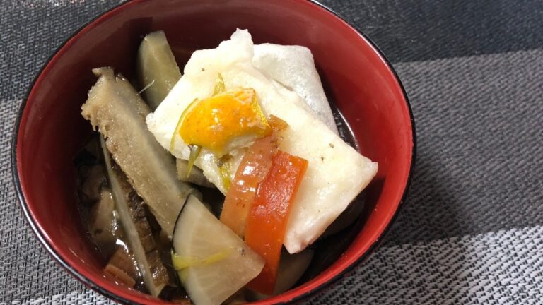 【簡単】めんつゆでお雑煮【大浦太ゴボウ】