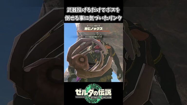 【ティアキン】武器投げるだけでボスを倒せる事に気づいたリンク【ゼルダの伝説 ティアーズ オブ ザ キングダム】