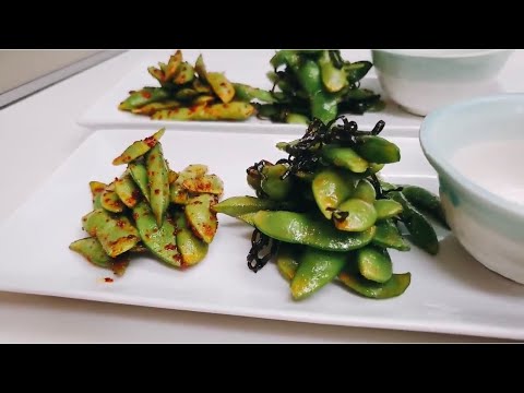 いつもの枝豆に飽きたら！お酒にぴったり！簡単アレンジ！【穫れたて枝豆のピリ辛炒め&塩昆布和え】