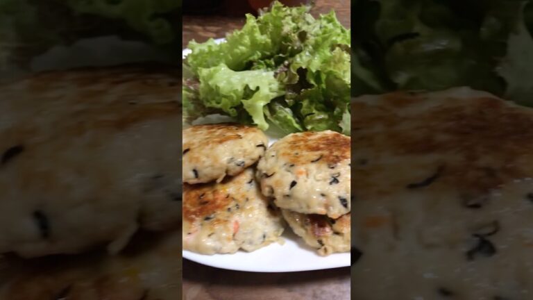 【夕食】今夜は魚ハンバーグ