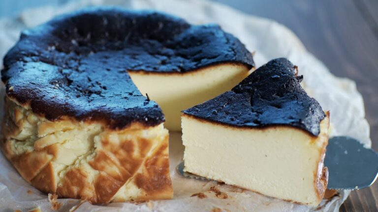 さつまいものバスクチーズケーキの作り方☆Sweet Potato Basque Burnt Cheesecake recipe